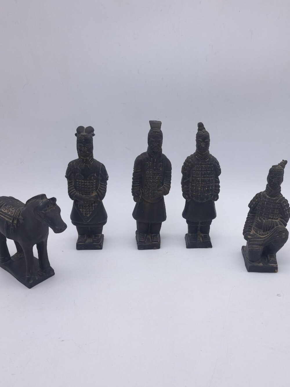 Set of 5 Terra Cotta Warriors -Tomb of The Chinese Emperor Qin Shi Huang